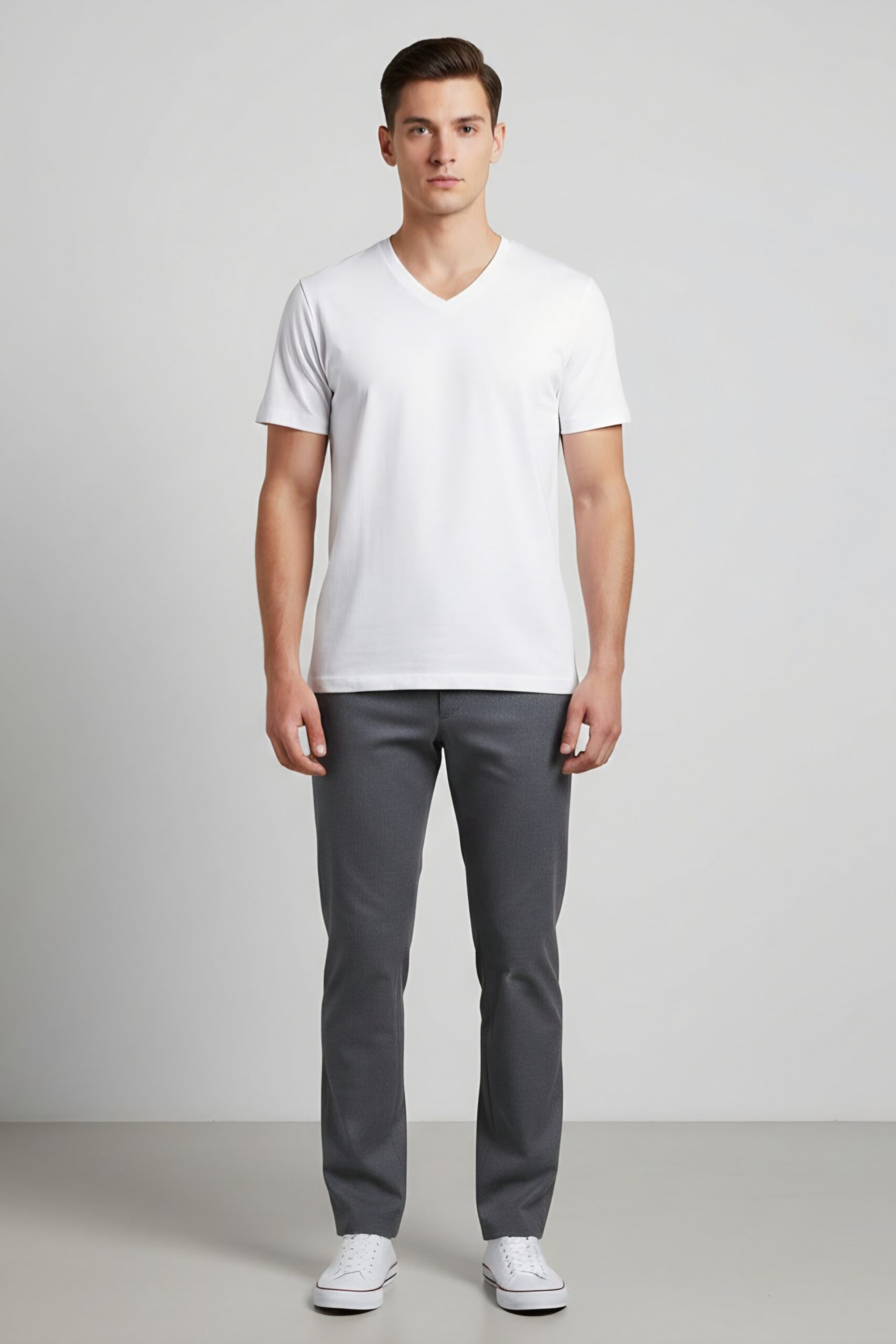 mens white crew neck tshirt basic