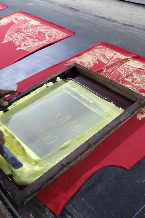 school uniform screen printing process