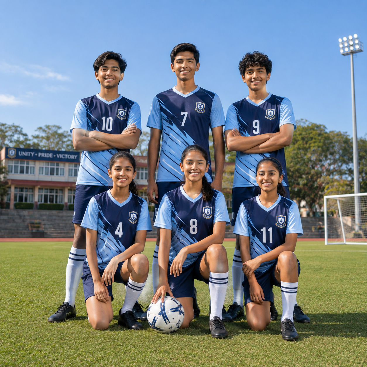 school sports uniform football team