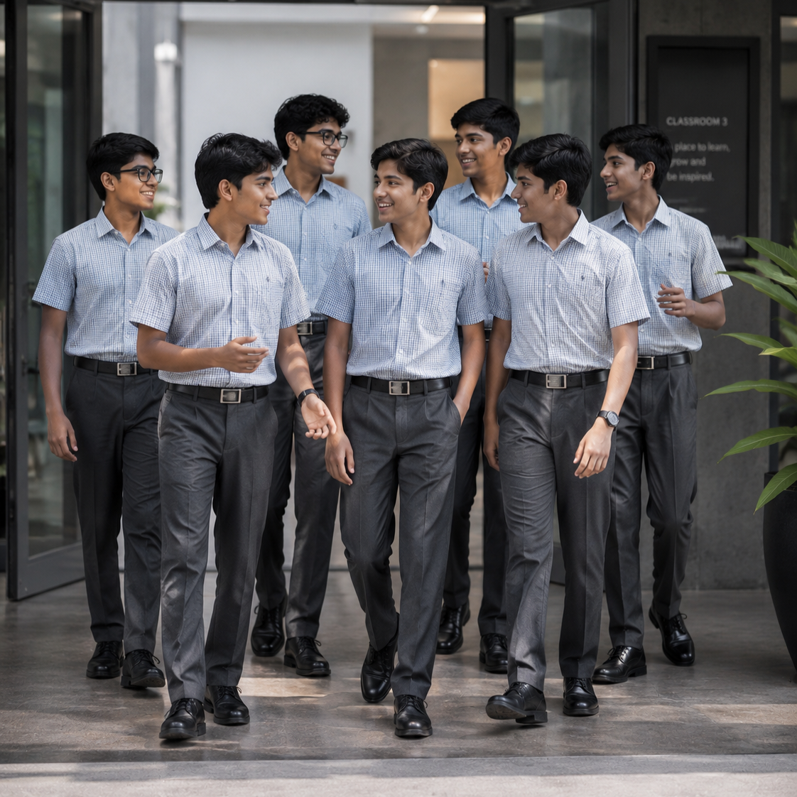 school uniform children group wearing (2)